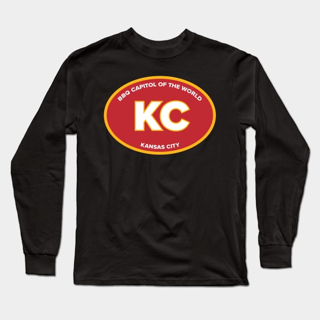 Kansas City Missouri KC BBQ Capitol Oval Long Sleeve T-Shirt by TGKelly